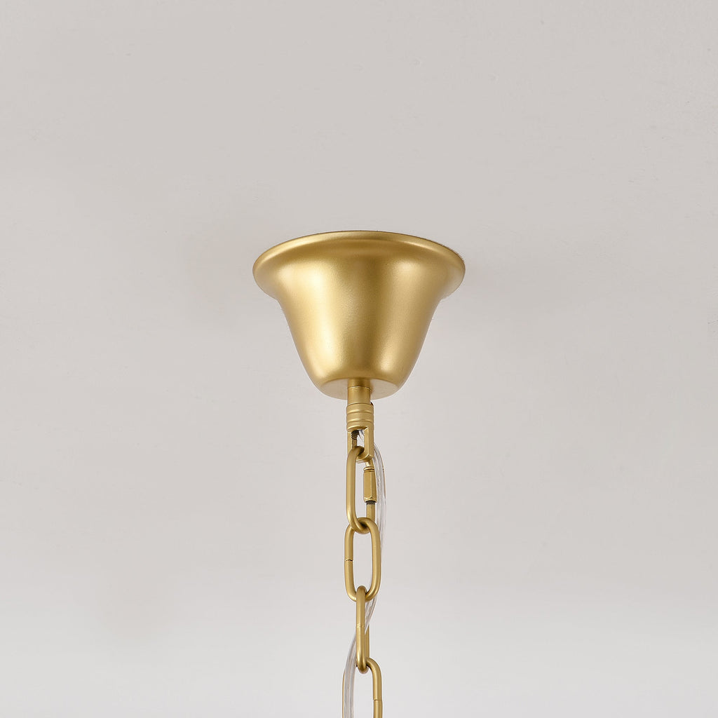 Qvistuvyo Individual Creativity Metal Glass Chandelier