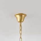 Qvistuvyo Individual Creativity Metal Glass Chandelier