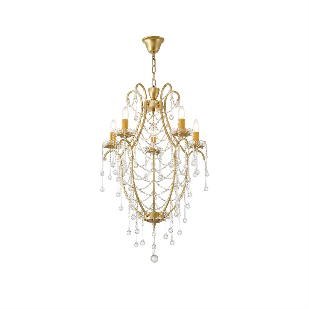 Qvistuvyo Individual Creativity Metal Glass Chandelier