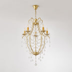 Qvistuvyo Individual Creativity Metal Glass Chandelier