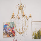 Qvistuvyo Individual Creativity Metal Glass Chandelier