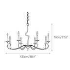 Rauduvyo Modern Minimalist Industrial Metal Chandelier