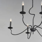 Rauduvyo Modern Minimalist Industrial Metal Chandelier