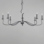 Rauduvyo Modern Minimalist Industrial Metal Chandelier