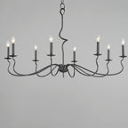 Rauduvyo Modern Minimalist Industrial Metal Chandelier