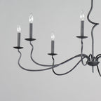 Rauduvyo Modern Minimalist Industrial Metal Chandelier