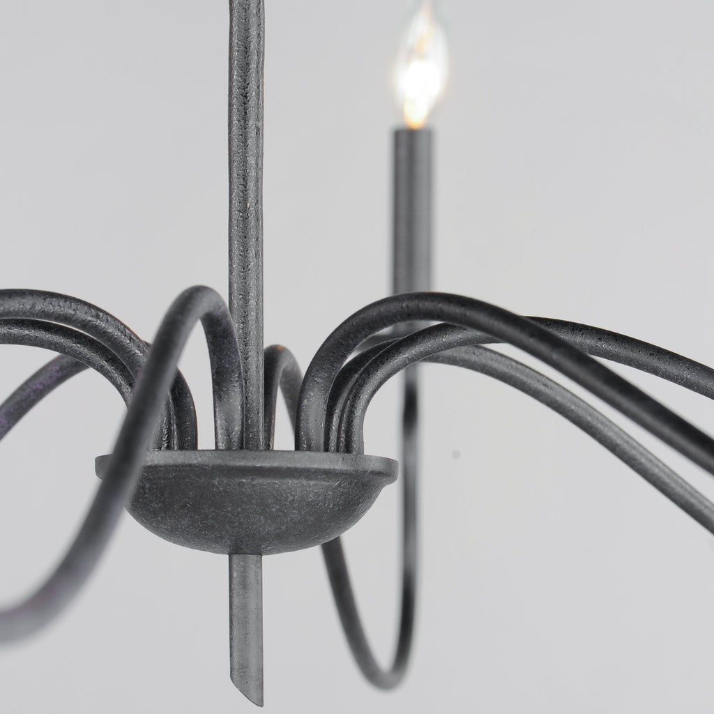 Rauduvyo Modern Minimalist Industrial Metal Chandelier