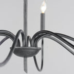 Rauduvyo Modern Minimalist Industrial Metal Chandelier