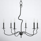 Rauduvyo Modern Minimalist Industrial Metal Chandelier