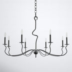 Rauduvyo Modern Minimalist Industrial Metal Chandelier