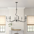 Rauduvyo Modern Minimalist Industrial Metal Chandelier