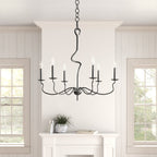 Rauduvyo Modern Minimalist Industrial Metal Chandelier