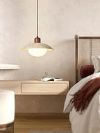 Onorarae Dome-Shade Travertine Pendant Light