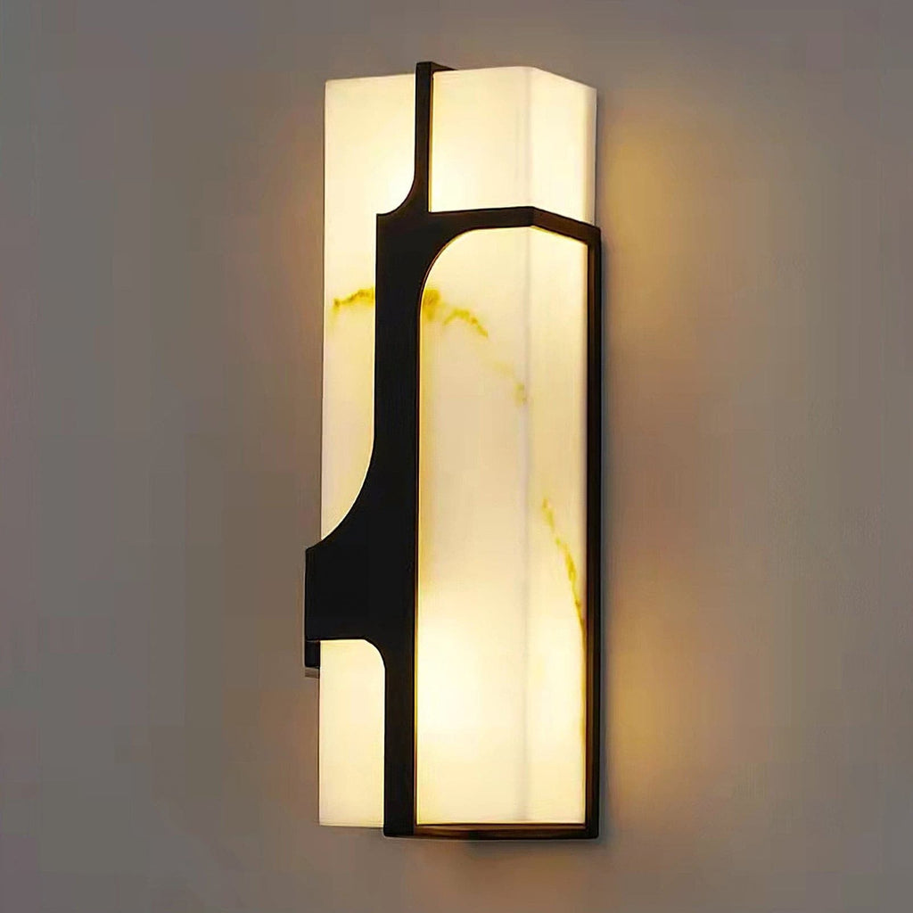 Ariel Wall Lamp Alabaster & Brass Elegance