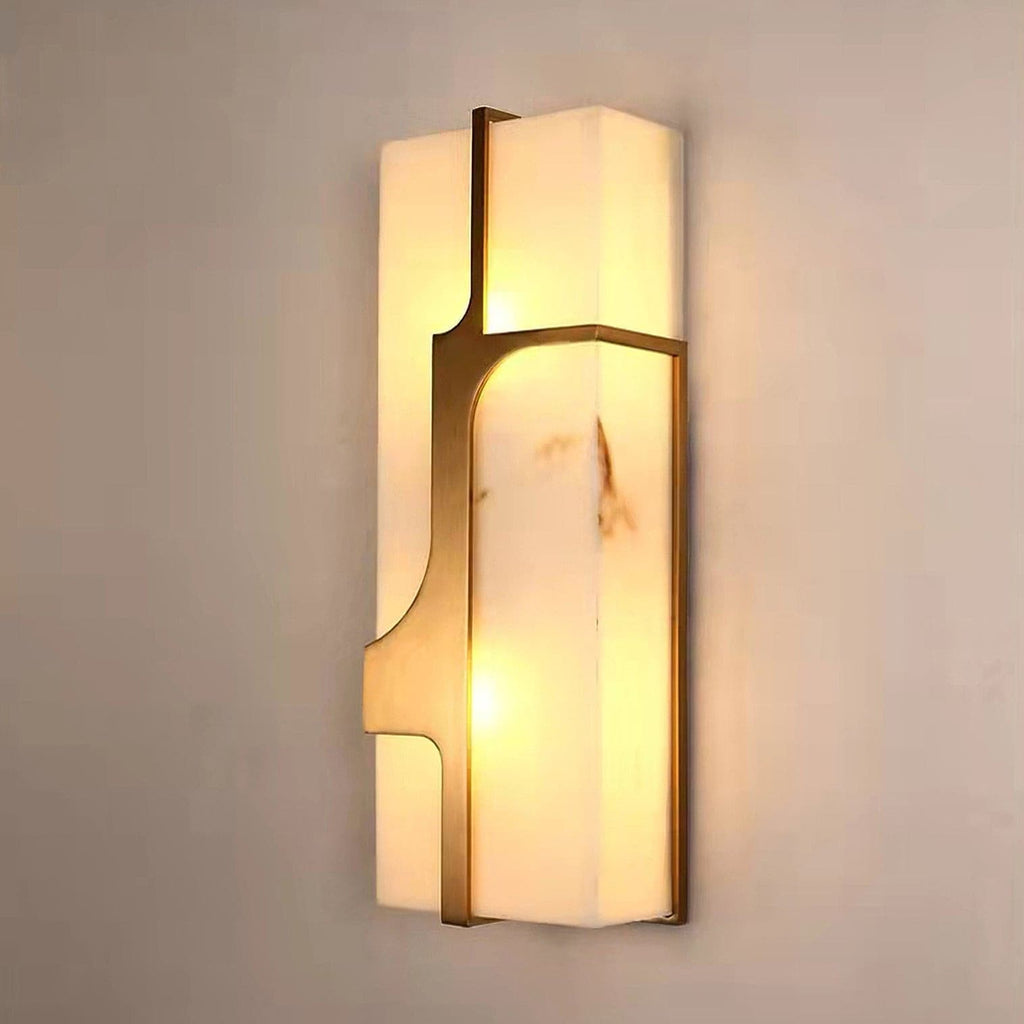 Ariel Wall Lamp Alabaster & Brass Elegance