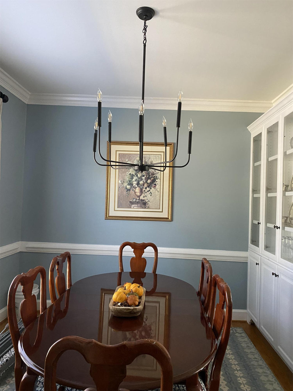 Ulfuvys Modern Candle Industrial Metal Chandelier