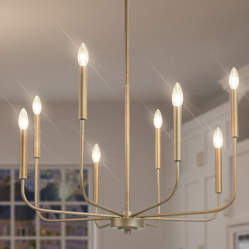 Ulfuvys Modern Candle Industrial Metal Chandelier