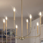 Ulfuvys Modern Candle Industrial Metal Chandelier