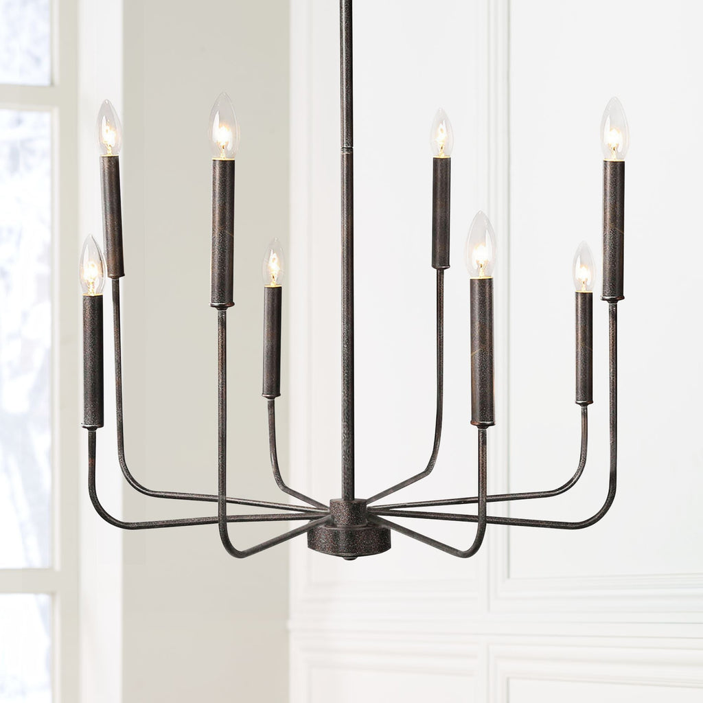 Ulfuvys Modern Candle Industrial Metal Chandelier