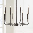 Ulfuvys Modern Candle Industrial Metal Chandelier