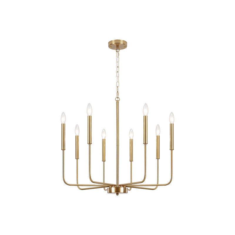 Ulfuvys Modern Candle Industrial Metal Chandelier