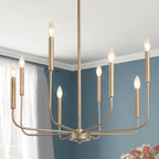 Ulfuvys Modern Candle Industrial Metal Chandelier