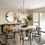 Ulfuvys Modern Candle Industrial Metal Chandelier