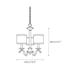 Vatnuvys Traditional Premium Brass Fabric Metal Chandelier