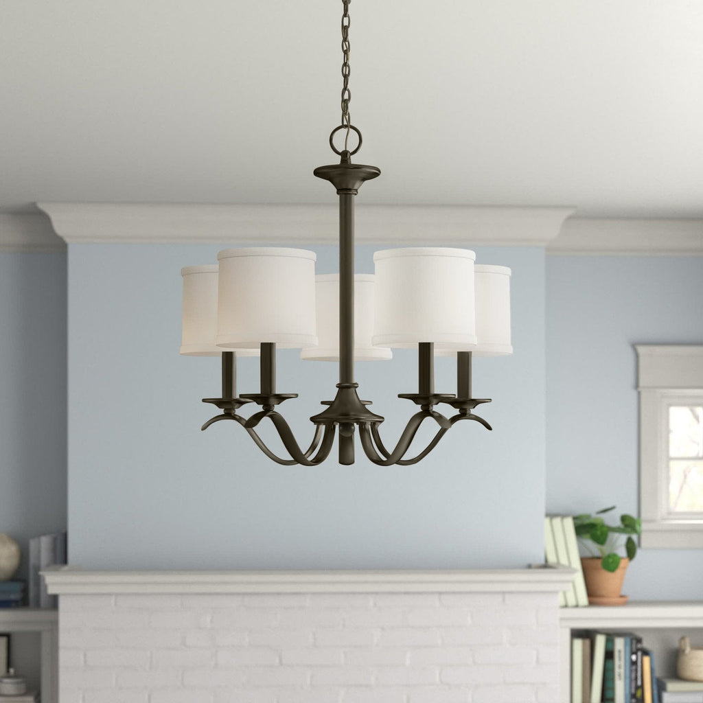 Vatnuvys Traditional Premium Brass Fabric Metal Chandelier