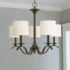 Vatnuvys Traditional Premium Brass Fabric Metal Chandelier