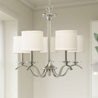 Vatnuvys Traditional Premium Brass Fabric Metal Chandelier
