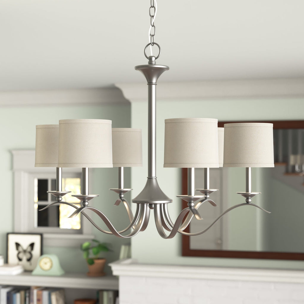 Vatnuvys Traditional Premium Brass Fabric Metal Chandelier