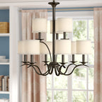Vatnuvys Traditional Premium Brass Fabric Metal Chandelier