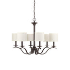 Vatnuvys Traditional Premium Brass Fabric Metal Chandelier