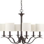 Vatnuvys Traditional Premium Brass Fabric Metal Chandelier
