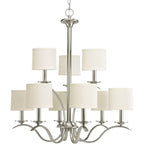 Vatnuvys Traditional Premium Brass Fabric Metal Chandelier