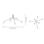 Vatnuvyo Modern Minimalist Brass Metal Glass Ceiling Lamp