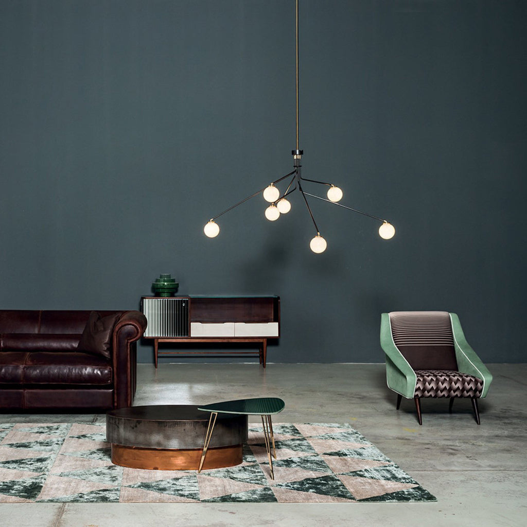 Vatnuvyo Modern Minimalist Brass Metal Glass Ceiling Lamp