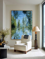 Monet-Style River Reflection Painting