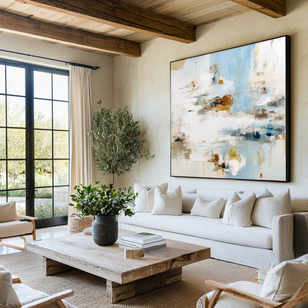 Soft Abstract Expressionist Painting Neutral