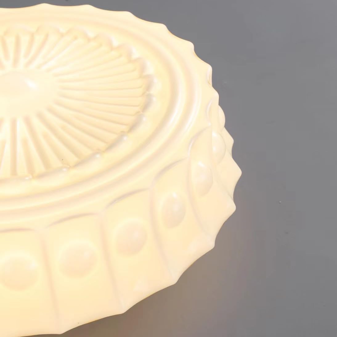 Valentina Vintage French Country Dome Pendant Light, White/Beige