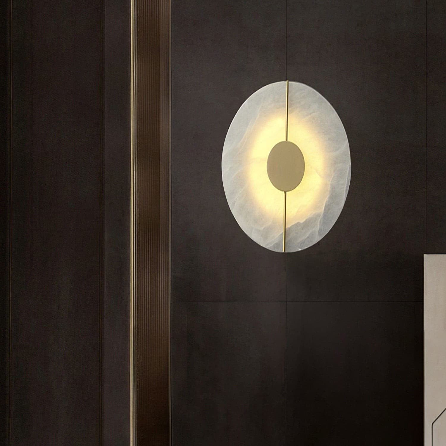 Artistic Wall Lamp Dolomite Copper Retro Flair