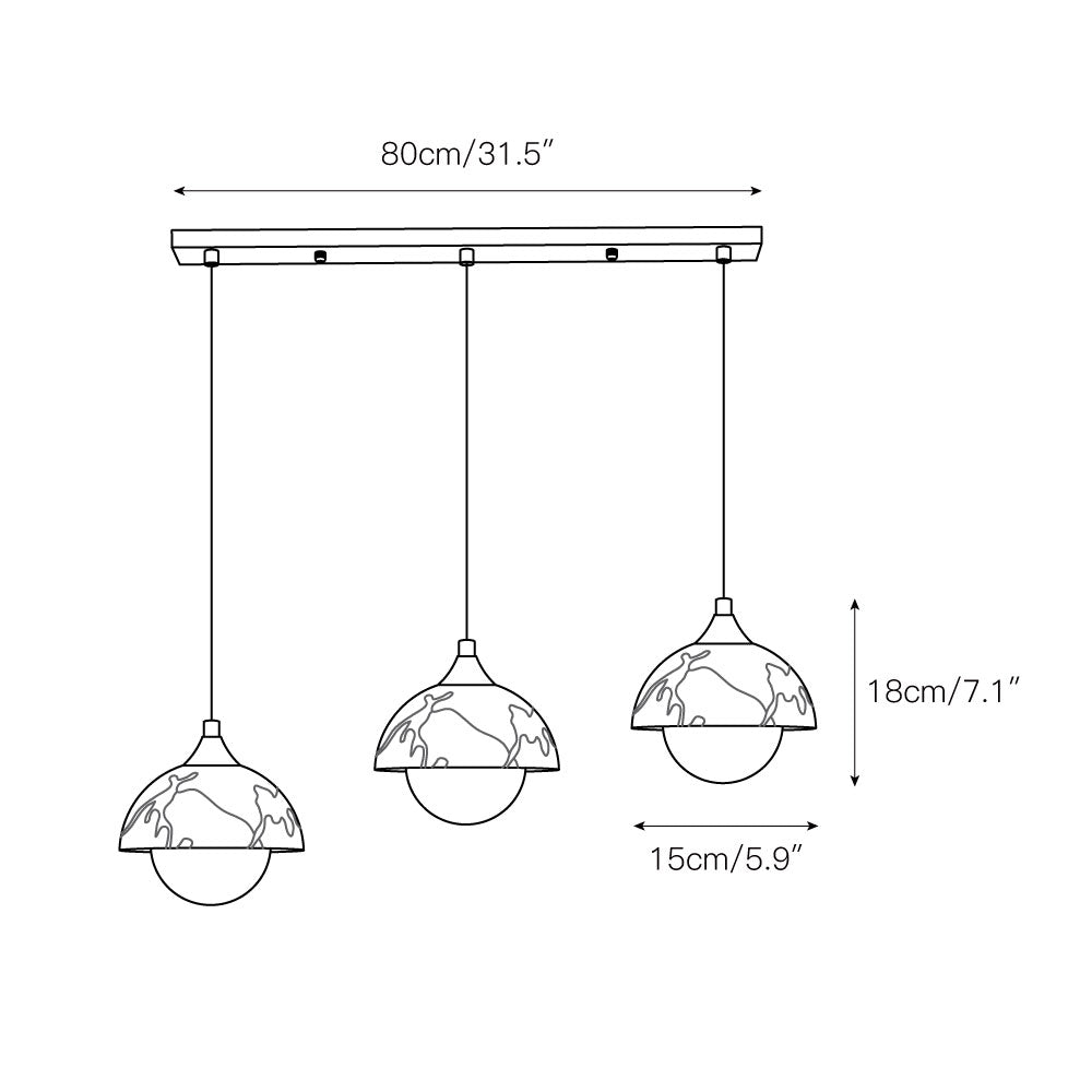 Yrvuvys Modern Minimalist Marble Pendant Lamp