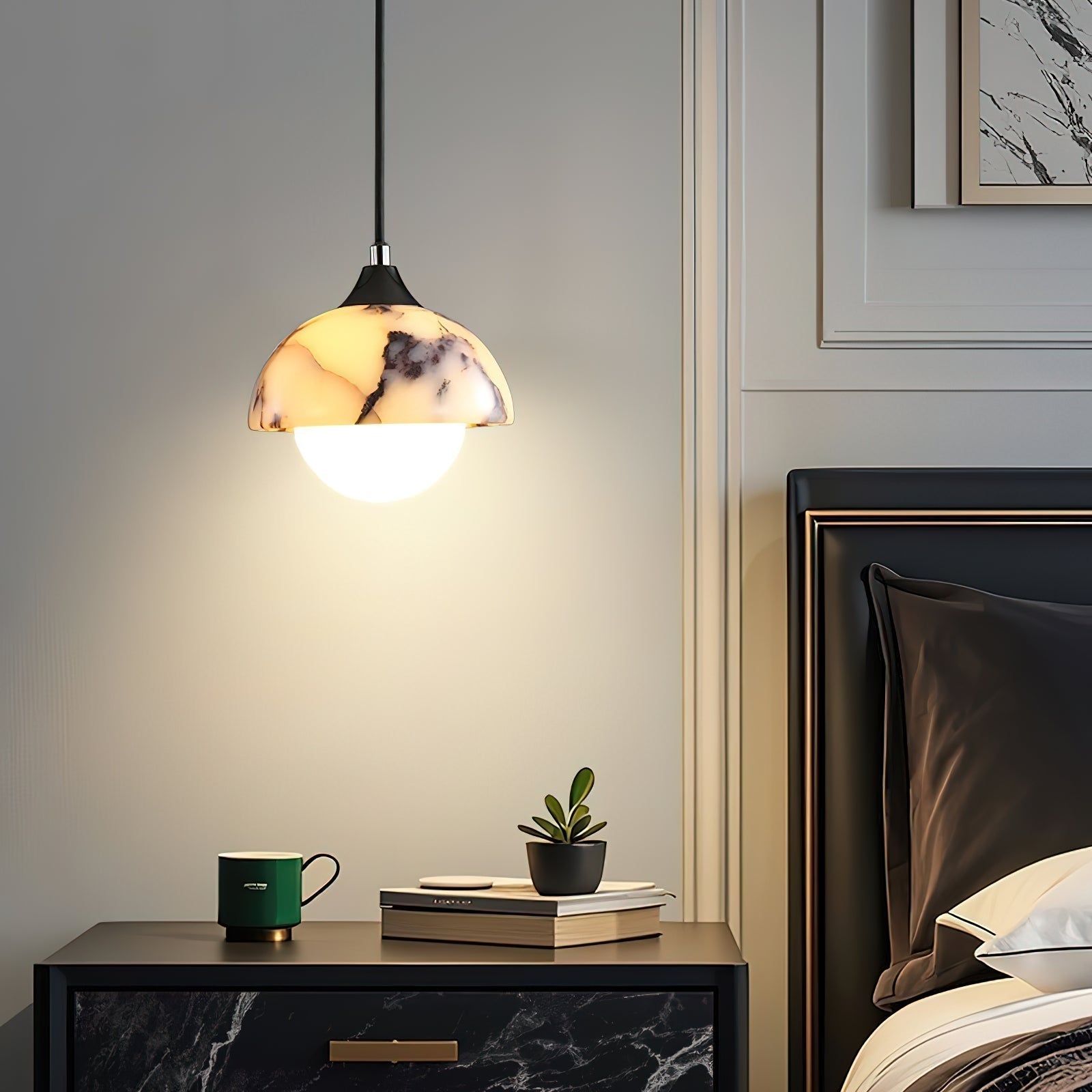 Yrvuvys Modern Minimalist Marble Pendant Lamp
