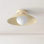 Ceiling Light in Metal Canopy and Glass with Color Options