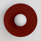Ceiling Light in Metal Canopy and Glass with Color Options