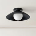 Ceiling Light in Metal Canopy and Glass with Color Options