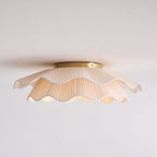 Tirah Fabric Wave Ceiling Light Brass