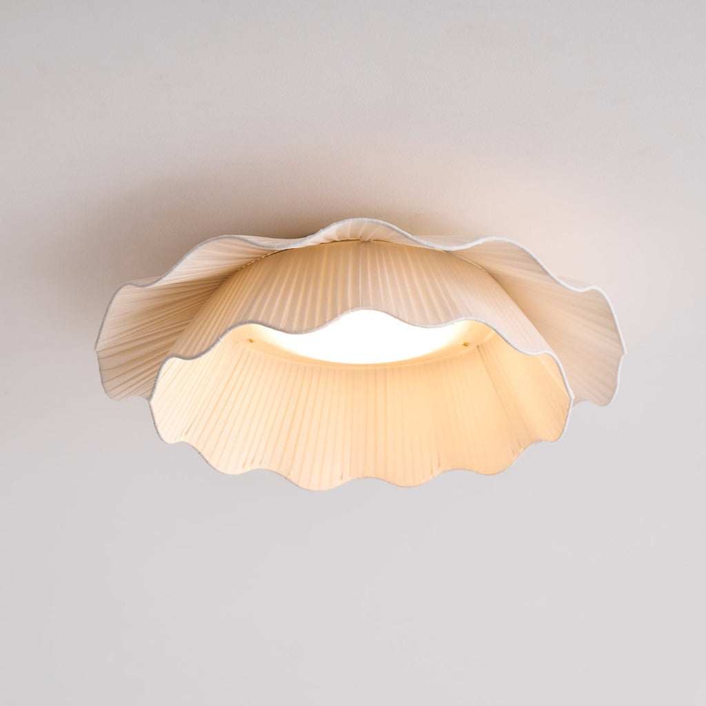 Tirah Fabric Wave Ceiling Light Brass