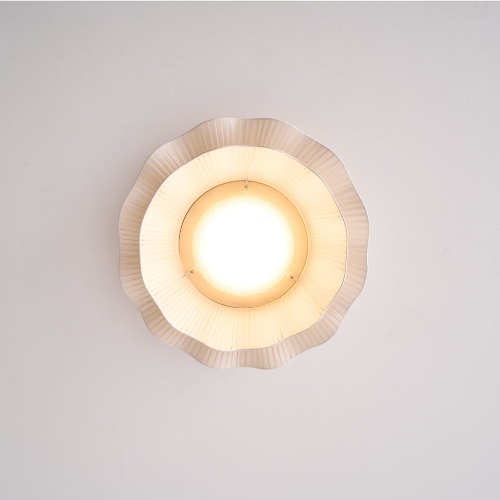 Tirah Fabric Wave Ceiling Light Brass